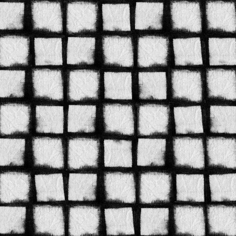 Shibori Black I White Modern Wood Framed Art Print with Double Matting by Green, Nancy