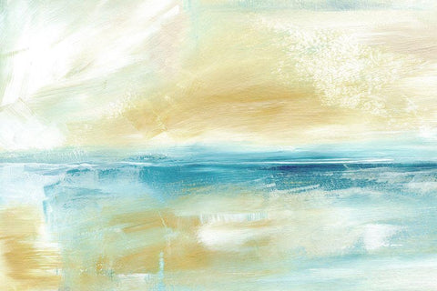 Dreamy Seascape  White Modern Wood Framed Art Print with Double Matting by Dundon, Caitlin