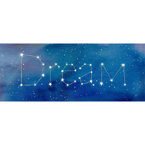 Star Sign Dream White Modern Wood Framed Art Print by Coulter, Cynthia