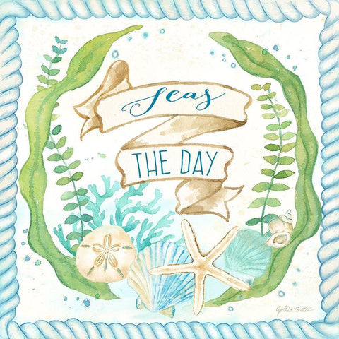 Mermaid Dreams I White Modern Wood Framed Art Print with Double Matting by Coulter, Cynthia