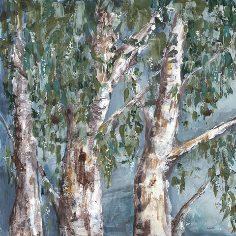 Eucalyptus Trees Black Modern Wood Framed Art Print by Tre Sorelle Studios