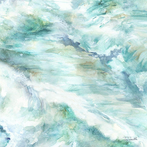 Ocean Waves II White Modern Wood Framed Art Print by Tre Sorelle Studios