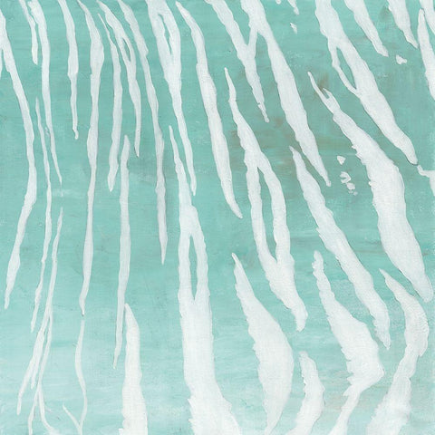 Soft Animal Prints Blue Tiger White Modern Wood Framed Art Print by Cusson, Marie Elaine