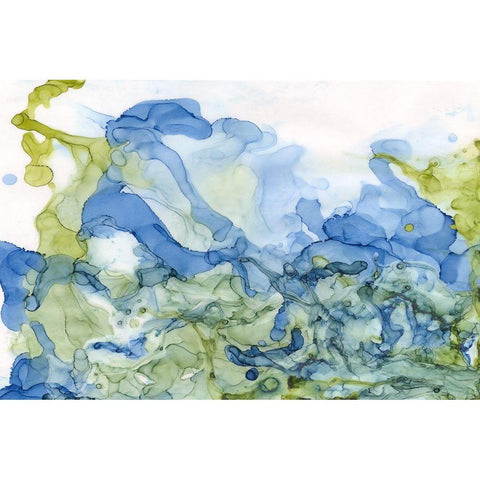 Ocean Influence Blue/Green White Modern Wood Framed Art Print by Reed, Tara
