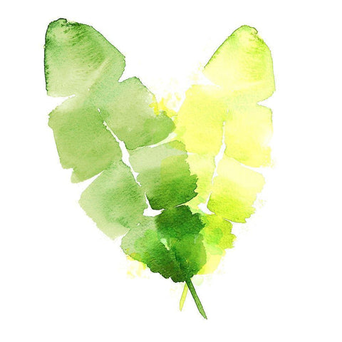 Tropical Icons Banana Leaf White Modern Wood Framed Art Print by Northern Lights