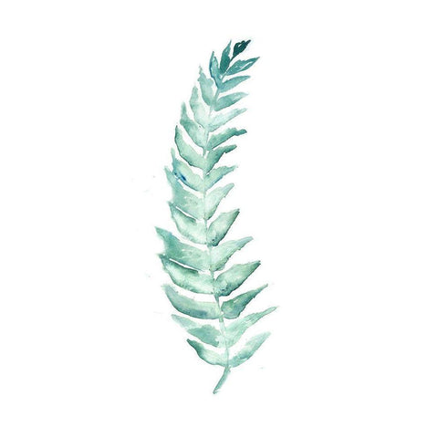 Botanical Fern Single I White Modern Wood Framed Art Print by Tre Sorelle Studios