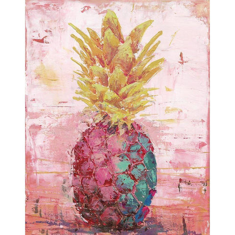 Painted Pineapple I Gold Ornate Wood Framed Art Print with Double Matting by Cusson, Marie-Elaine