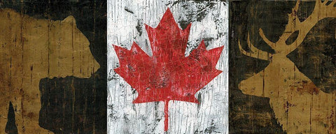 Canada Trio Panel I Black Ornate Wood Framed Art Print with Double Matting by Cusson, Marie-Elaine