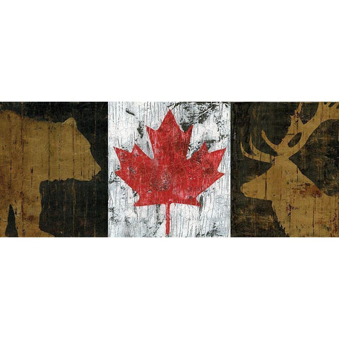 Canada Trio Panel I Black Modern Wood Framed Art Print with Double Matting by Cusson, Marie-Elaine