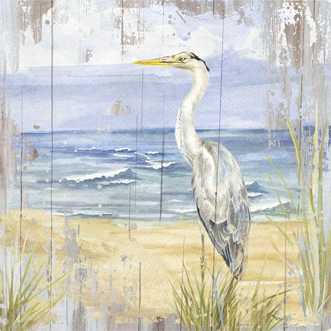 Birds of the Coast Rustic II Gold Ornate Wood Framed Art Print with Double Matting by Reed, Tara