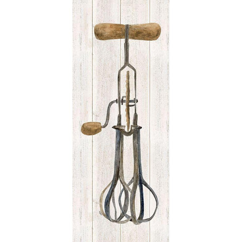 Vintage Kitchen Egg Beater White Modern Wood Framed Art Print by Reed, Tara