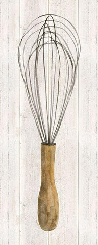 Vintage Kitchen Whisk White Modern Wood Framed Art Print with Double Matting by Reed, Tara