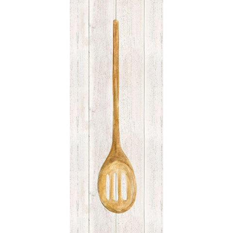 Vintage Kitchen Wooden Spoon Black Modern Wood Framed Art Print with Double Matting by Reed, Tara