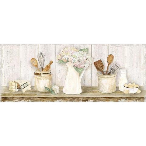 Vintage Kitchen Panel White Modern Wood Framed Art Print by Reed, Tara