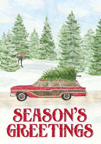 Sleigh Bells Ring-Seasons Greetings White Modern Wood Framed Art Print with Double Matting by Reed, Tara