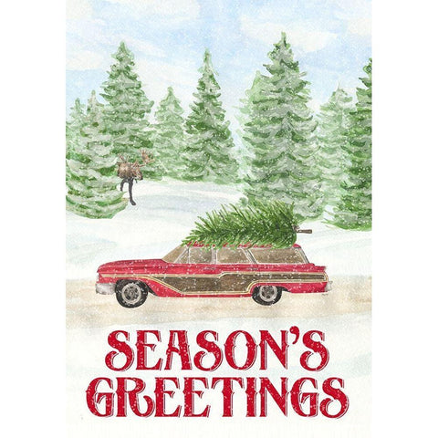 Sleigh Bells Ring-Seasons Greetings Black Modern Wood Framed Art Print by Reed, Tara