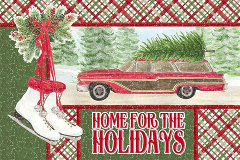 Sleigh Bells Ring-Home for the Holidays White Modern Wood Framed Art Print with Double Matting by Reed, Tara