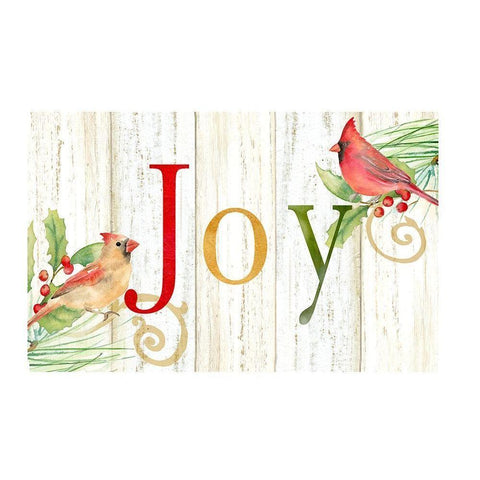 Joy Whitewash Wood sign Gold Ornate Wood Framed Art Print with Double Matting by Coulter, Cynthia