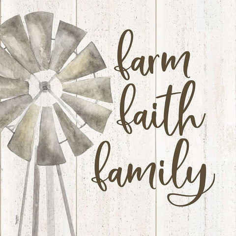 Farm Life III Farm Faith Family White Modern Wood Framed Art Print with Double Matting by Reed, Tara