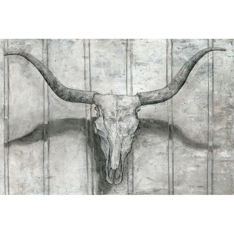 Longhorn Gold Ornate Wood Framed Art Print with Double Matting by Cusson, Marie Elaine