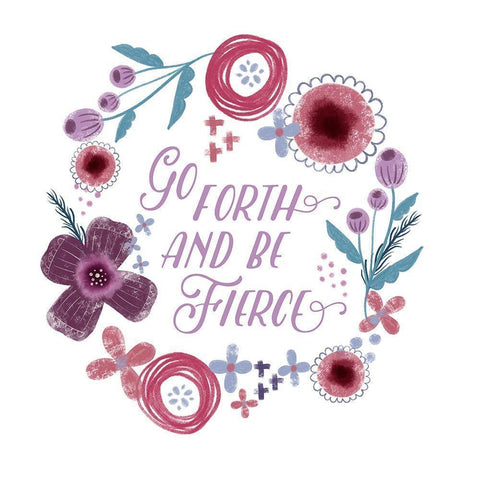 Fierce Girl I Fierce Black Modern Wood Framed Art Print by Noonday Designs