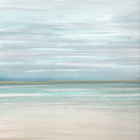 Blue Ocean  Black Modern Wood Framed Art Print by Chapman, Marcy