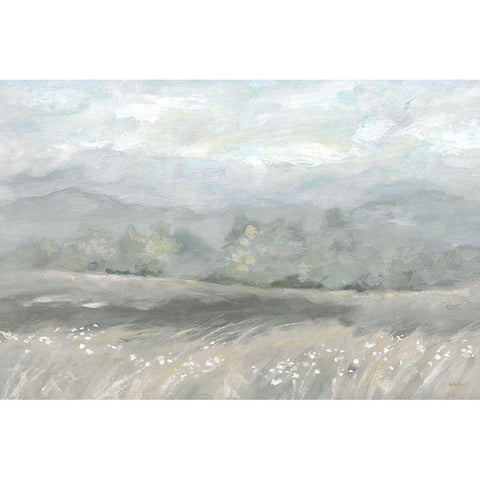 Country Meadow Landscape Neutral White Modern Wood Framed Art Print by Coulter, Cynthia