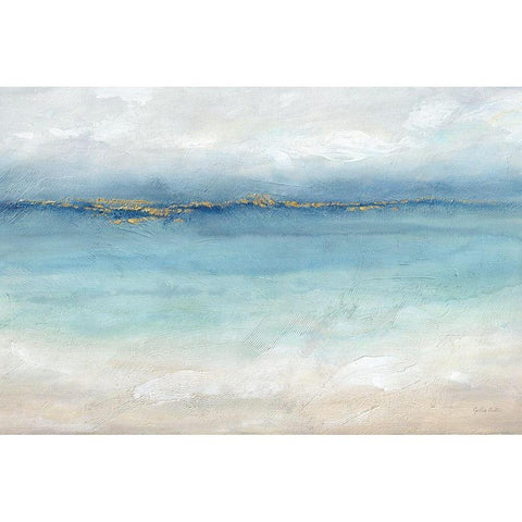 Serene Sea Landscape Black Modern Wood Framed Art Print with Double Matting by Coulter, Cynthia