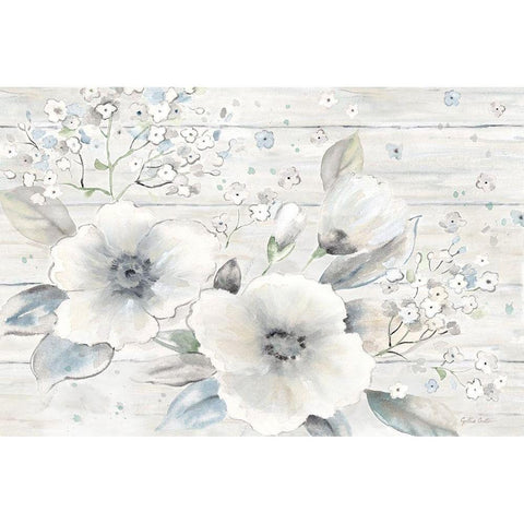Vintage Bouquet on Wood landscape White Modern Wood Framed Art Print by Coulter, Cynthia