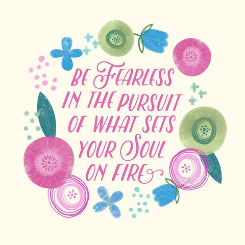 Fierce Girl Pink IV Black Ornate Wood Framed Art Print with Double Matting by Noonday Design