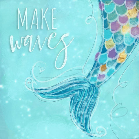 Make Waves I White Modern Wood Framed Art Print with Double Matting by Hartworks