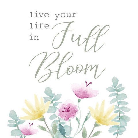 Full Bloom I White Modern Wood Framed Art Print by Hartworks