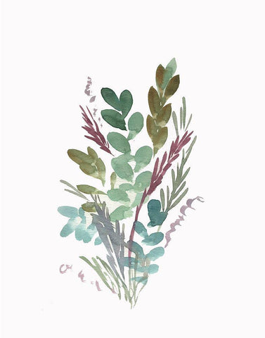 Farmhouse Florals I Black Ornate Wood Framed Art Print with Double Matting by Chapman, Marcy