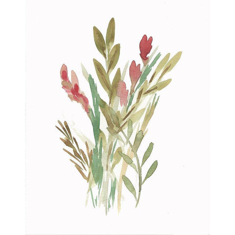 Farmhouse Florals IV Gold Ornate Wood Framed Art Print with Double Matting by Chapman, Marcy