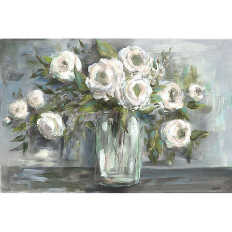 Soft Blooms Still Life White Modern Wood Framed Art Print by Tre Sorelle Studios