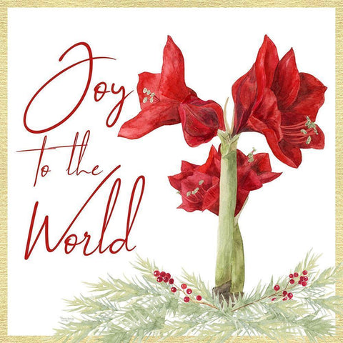 Merry Amaryllis V White Modern Wood Framed Art Print by Reed, Tara