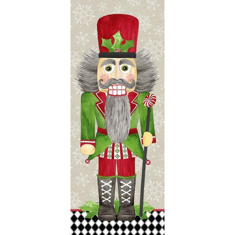 Nutcracker Christmas II Black Modern Wood Framed Art Print with Double Matting by Reed, Tara