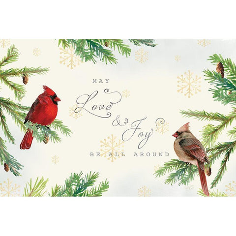 Christmas Blessings landscape Black Modern Wood Framed Art Print with Double Matting by Cusson, Marie Elaine