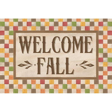 Fall Farms-Welcome Fall White Modern Wood Framed Art Print by Reed, Tara