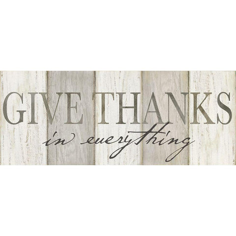 Give Thanks Neutral panel Gold Ornate Wood Framed Art Print with Double Matting by Coulter, Cynthia