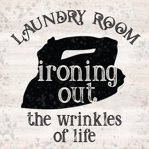 Laundry Room Humor IV-Wrinkles White Modern Wood Framed Art Print with Double Matting by Reed, Tara