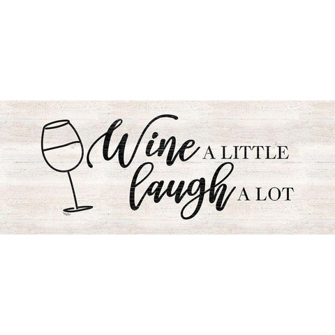 Wine Humor panel II-Wine a Little White Modern Wood Framed Art Print by Reed, Tara