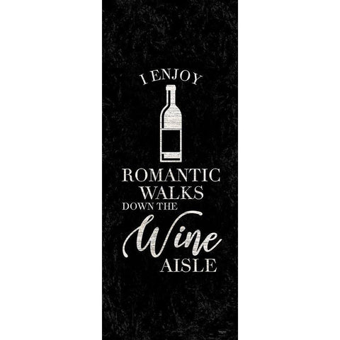 Wine Humor vertical black I-Romantic Walks Black Modern Wood Framed Art Print with Double Matting by Reed, Tara