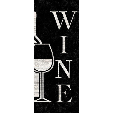 Wine Humor vertical black III-Wine Gold Ornate Wood Framed Art Print with Double Matting by Reed, Tara