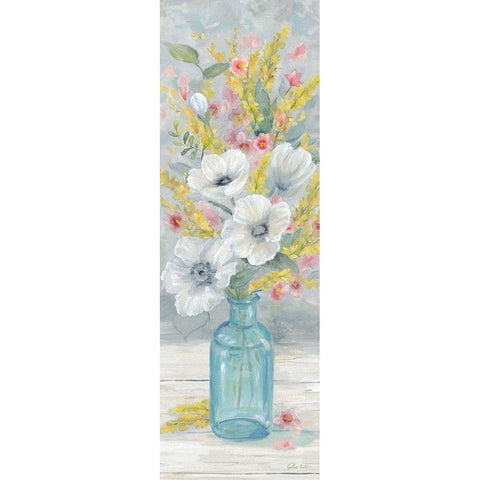 Farmhouse Bouquet vertical II White Modern Wood Framed Art Print by Coulter, Cynthia