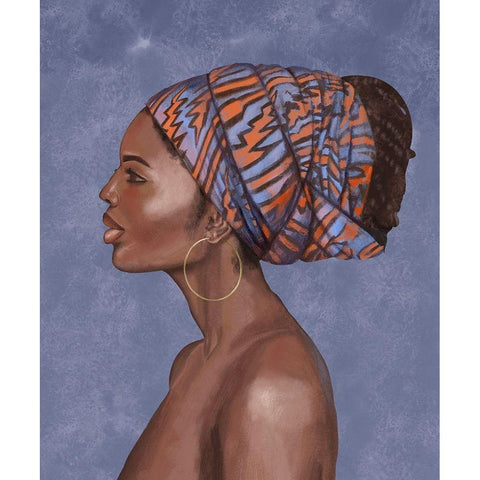 Beautiful Woman II Black Modern Wood Framed Art Print with Double Matting by Bannarot