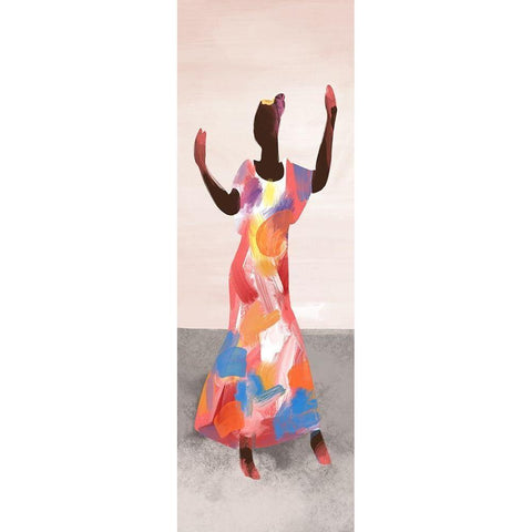 Dancing Solo I White Modern Wood Framed Art Print by Bannarot