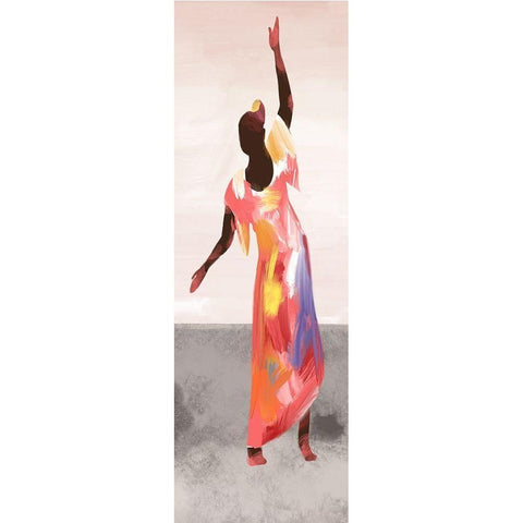 Dancing Solo II White Modern Wood Framed Art Print by Bannarot