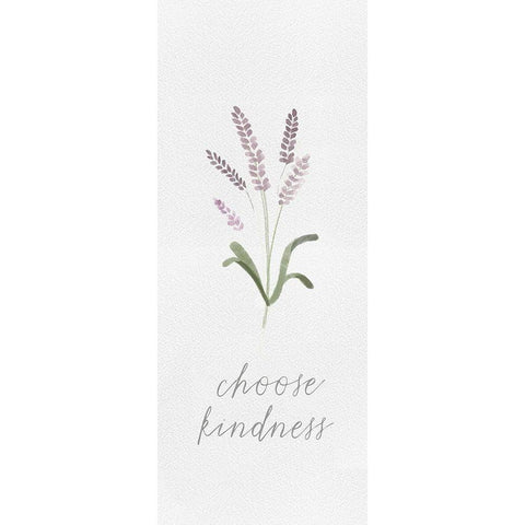 Wildflowers and Sentiment vertical II-Kindness White Modern Wood Framed Art Print by Hartworks