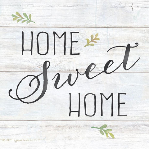 Farmhouse Sign I-Home Sweet Home White Modern Wood Framed Art Print by Coulter, Cynthia